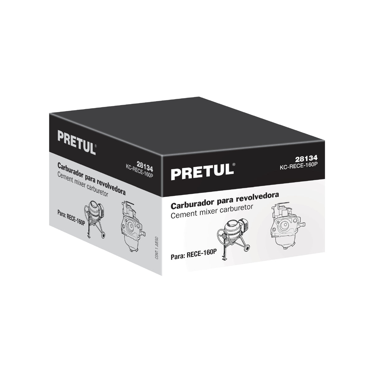 Kit de Carburador para Revolvedora de Cemento RECE-160P, Pretul