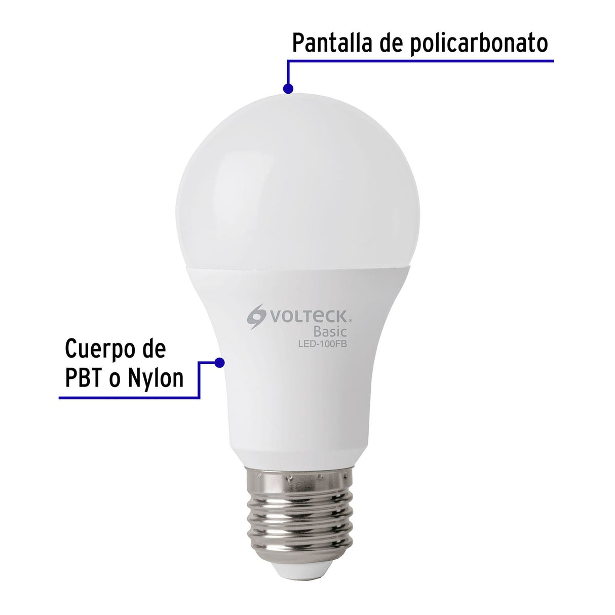 Pack 4 Focos LED 14 W (75 W) A19, 6500K Fría, 1150 Lm, Basic