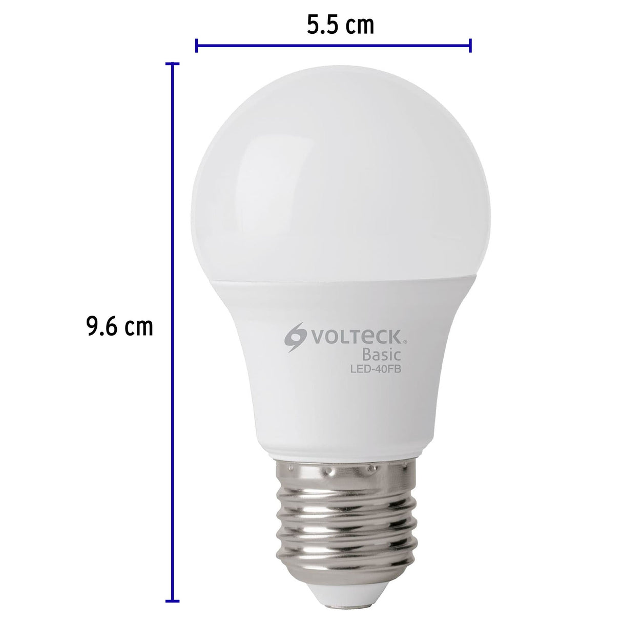 Pack 4 Focos LED 6 W (40 W) A19, 6500K Fría, 570 Lm, Basic
