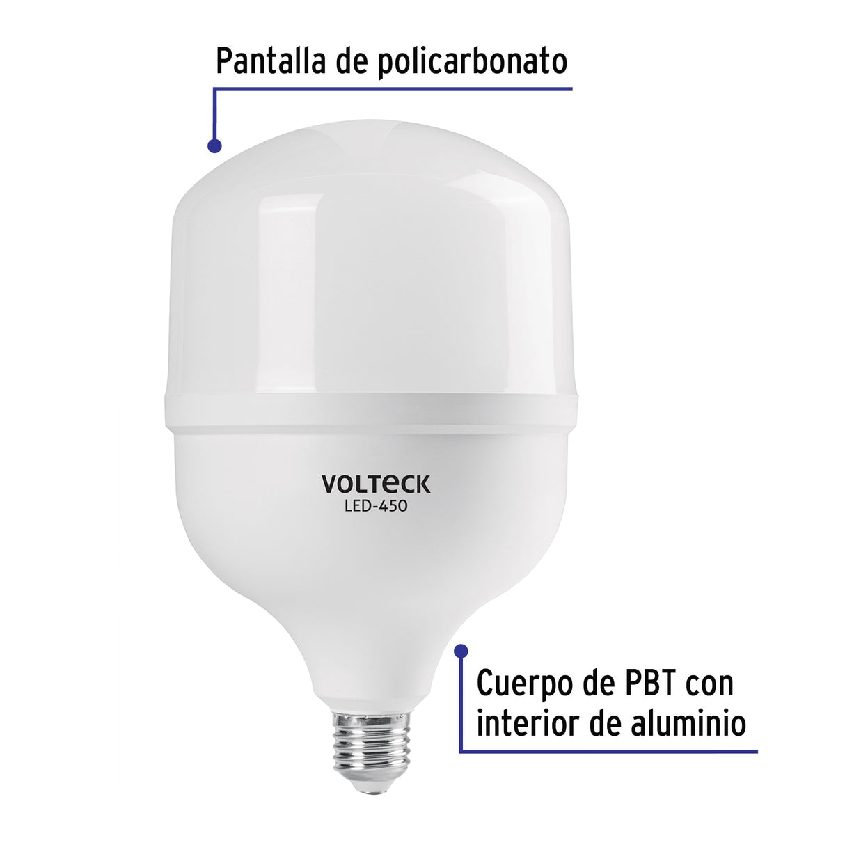 Foco LED Alta Potencia 50 W (450 W) 6500K Blanca Fría, E26