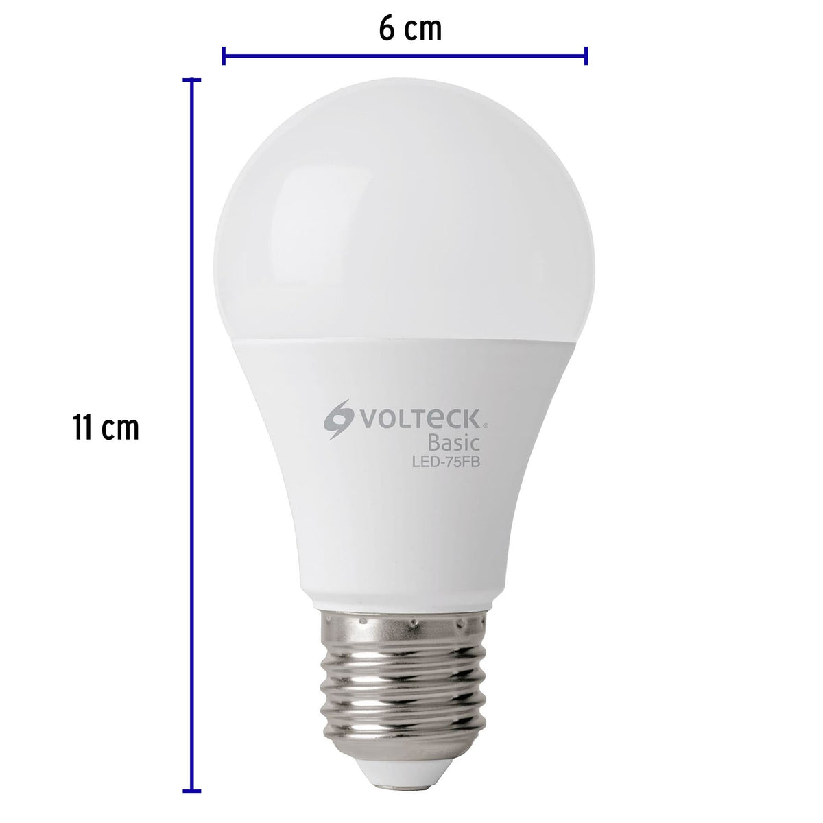 Pack 4 Focos LED 10 W (75 W) A19, 6500K Fría, 950 Lm, Basic