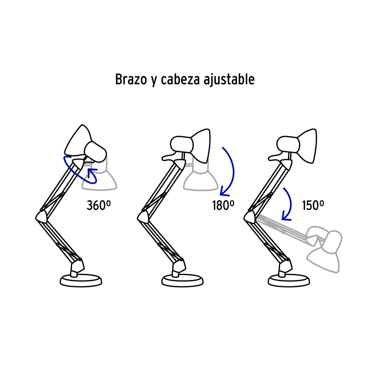 Lámpara de Escritorio con Brazo Oscilante