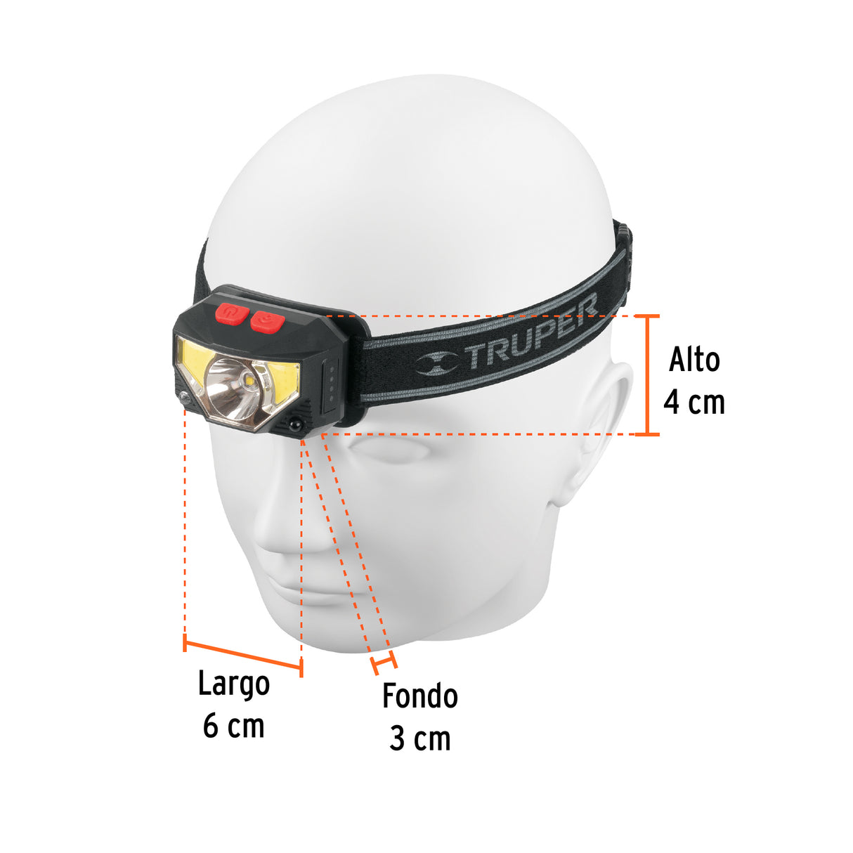 Linterna de Minero LED 270 Lm con Sensor Recargable, Truper