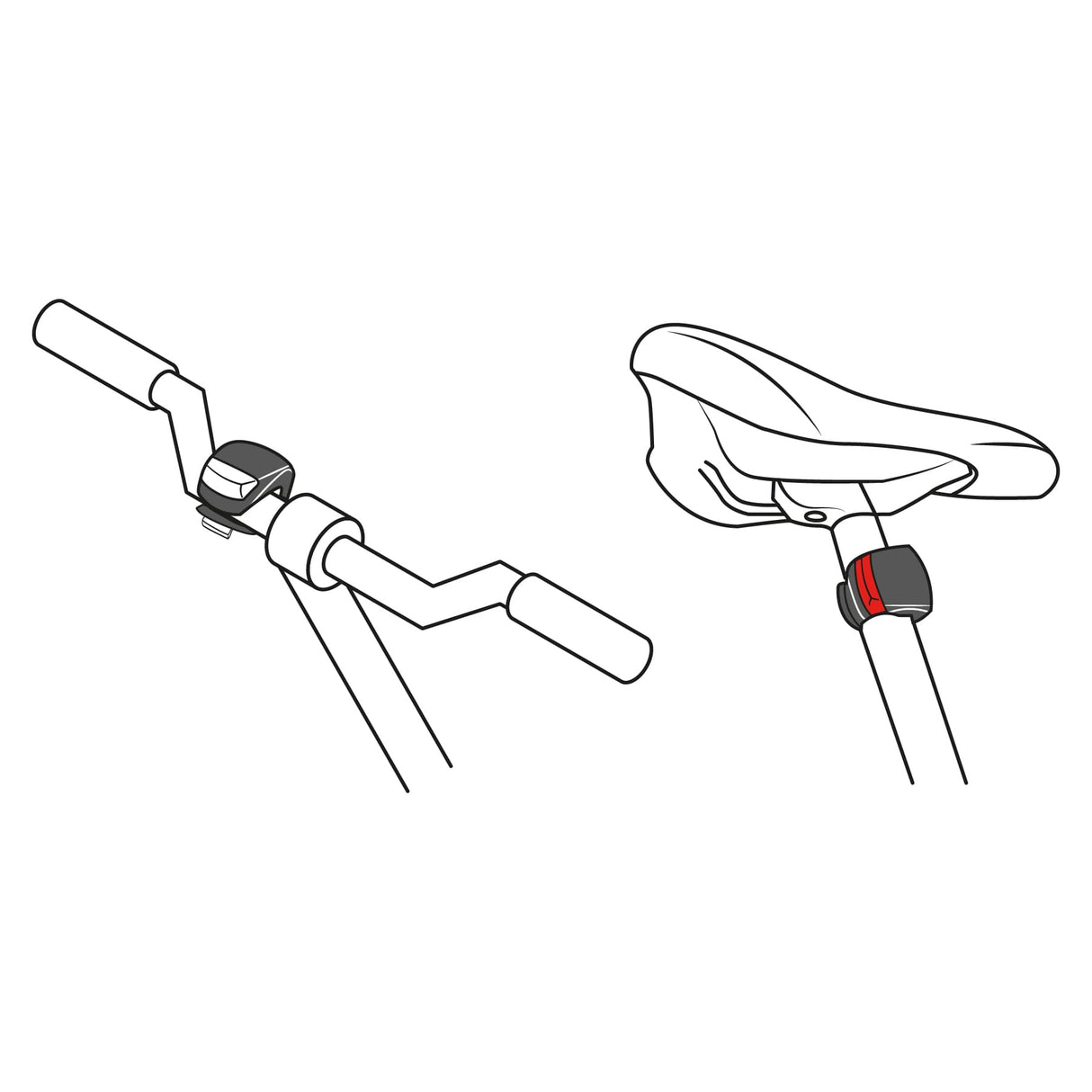 Juego de Linterna Trasera y Delantera para Bicicleta, Pretul
