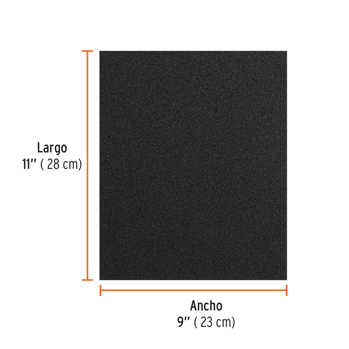 Lija de Esmeril Negra Grano 50 de Óxido de Aluminio, Truper