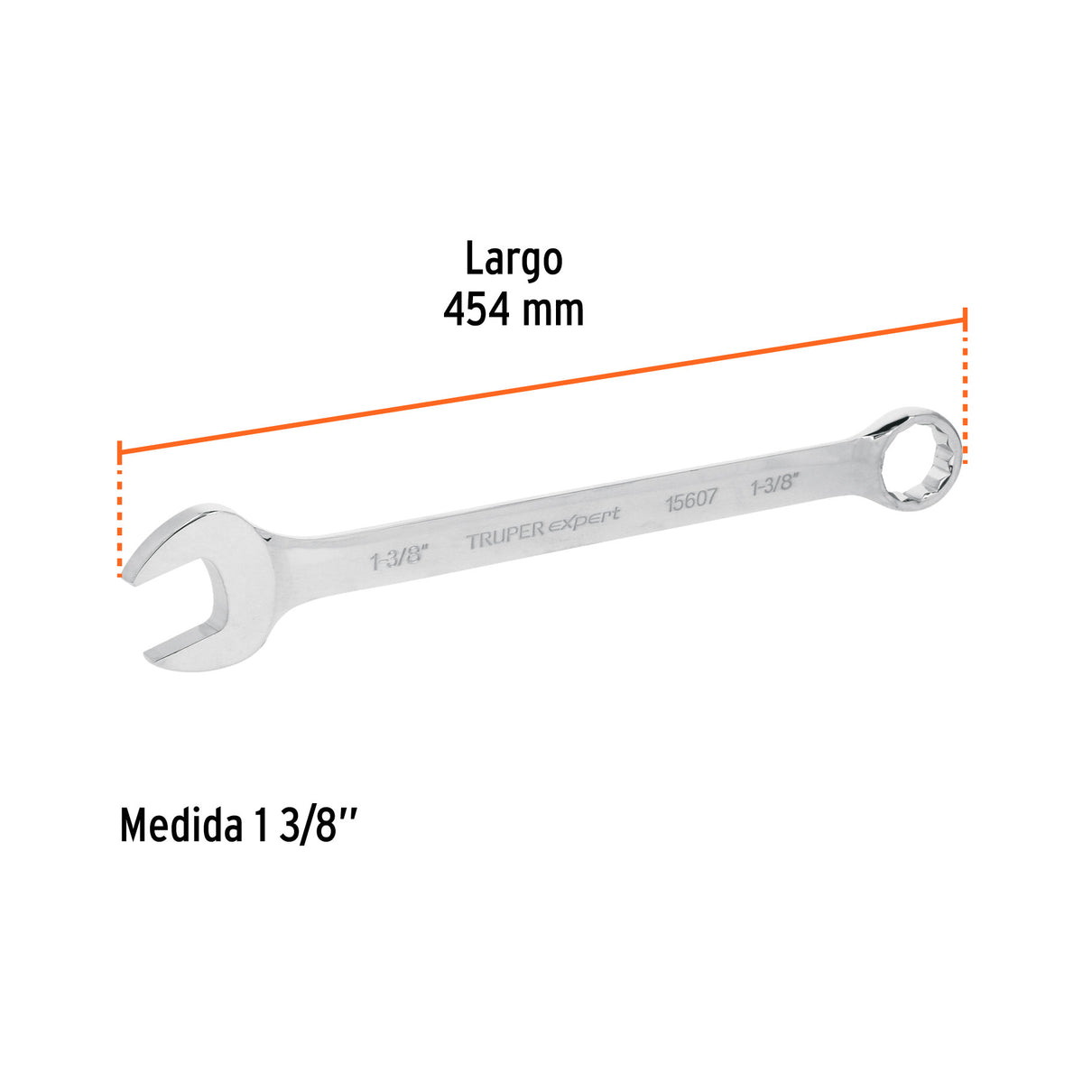 Llave Combinada Extralarga 1-3/8' X 454 mm de Largo, Expert