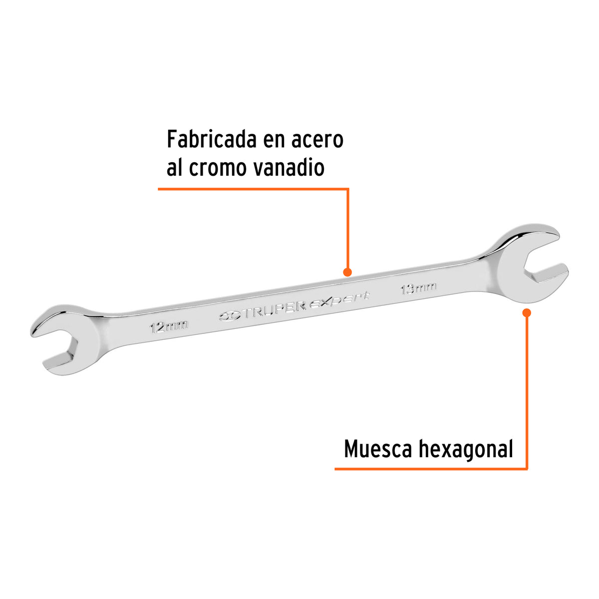 Llave Española 12 X 13 X 181 mm de Largo, Truper Expert