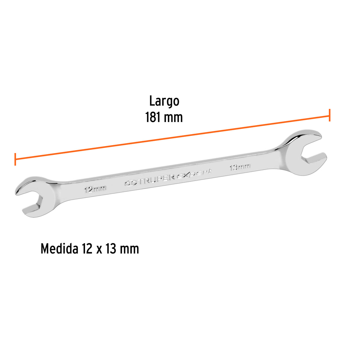 Llave Española 12 X 13 X 181 mm de Largo, Truper Expert