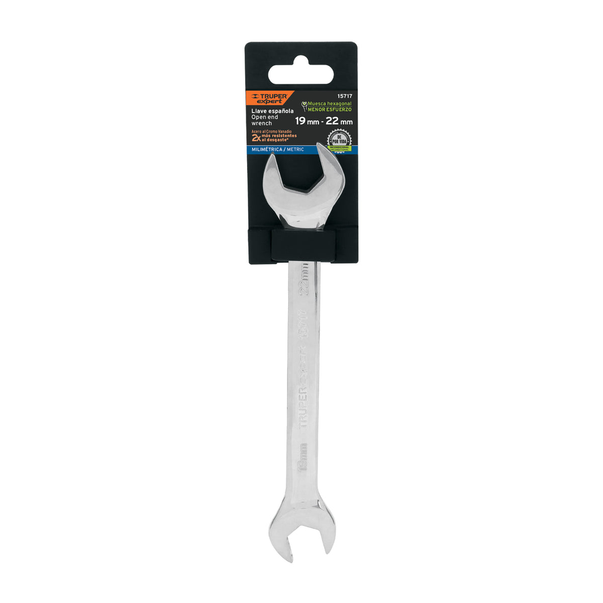 Llave Española 19 X 22 X 242 mm de Largo, Truper Expert