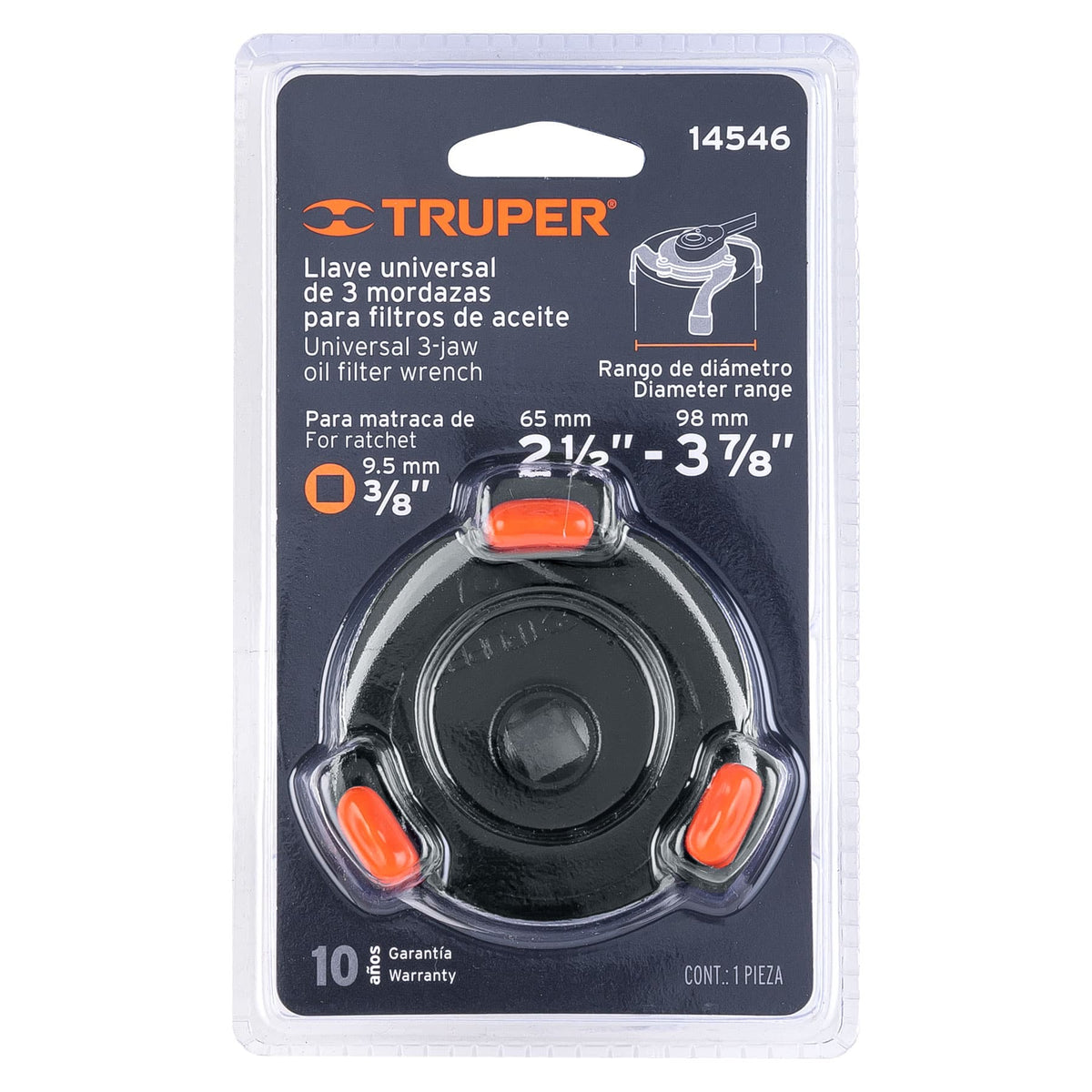 Llave Universal 2-1/2'a 3-7/8' para Filtro de Aceite, Truper