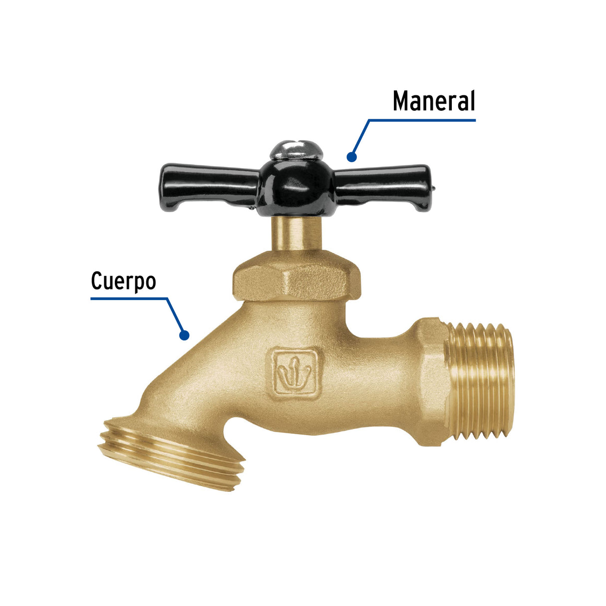 Llave para Manguera, de Latón 100G, 1/2', Granel, Basic