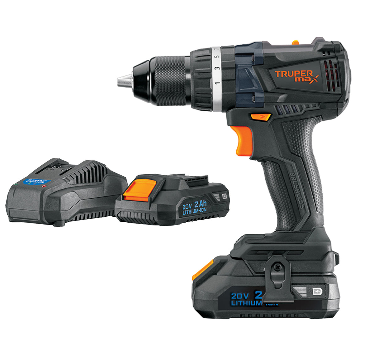 Rotomartillo 1/2', 20 V, 2 Baterías 2 Ah, Max