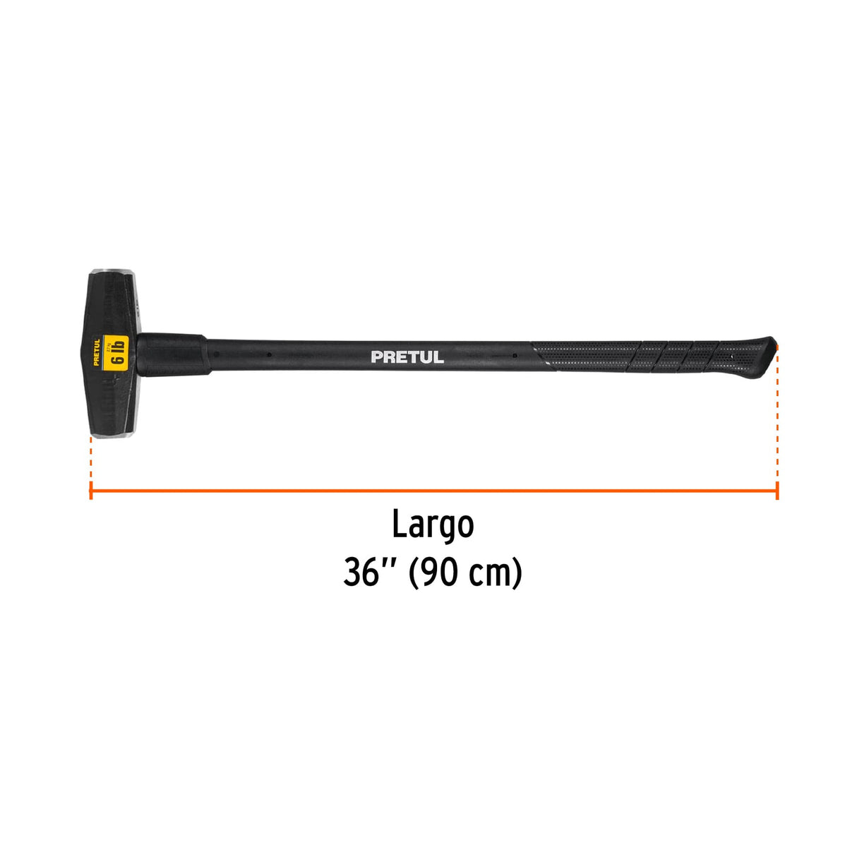Marro Tipo Nevada 6 lb. Mango 36', Pretul