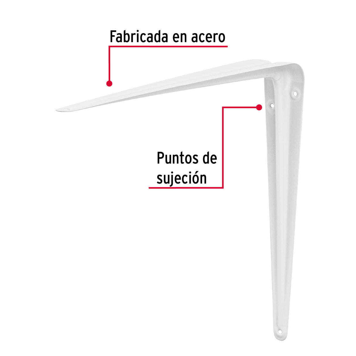 Ménsula de Acero Blanca 12 X 14', Fiero