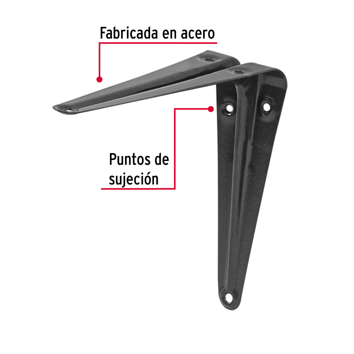 Ménsula de Acero Gris 5 X 6', Fiero