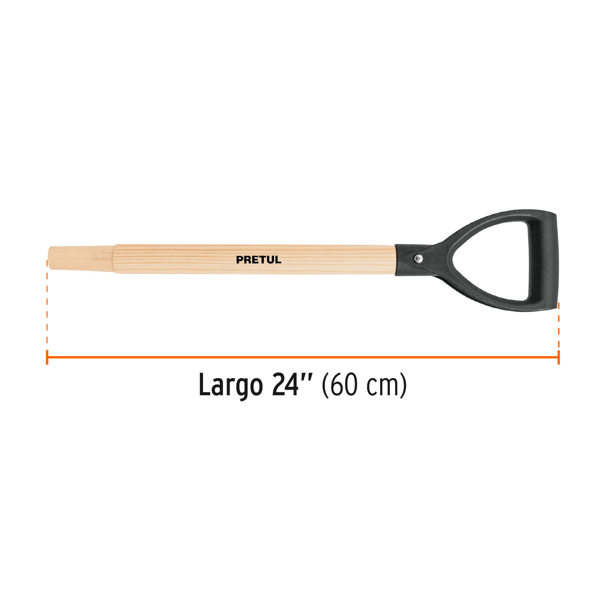 Mango para Palas Puño 'y' Plástico Pcd-x, de 24', Pretul