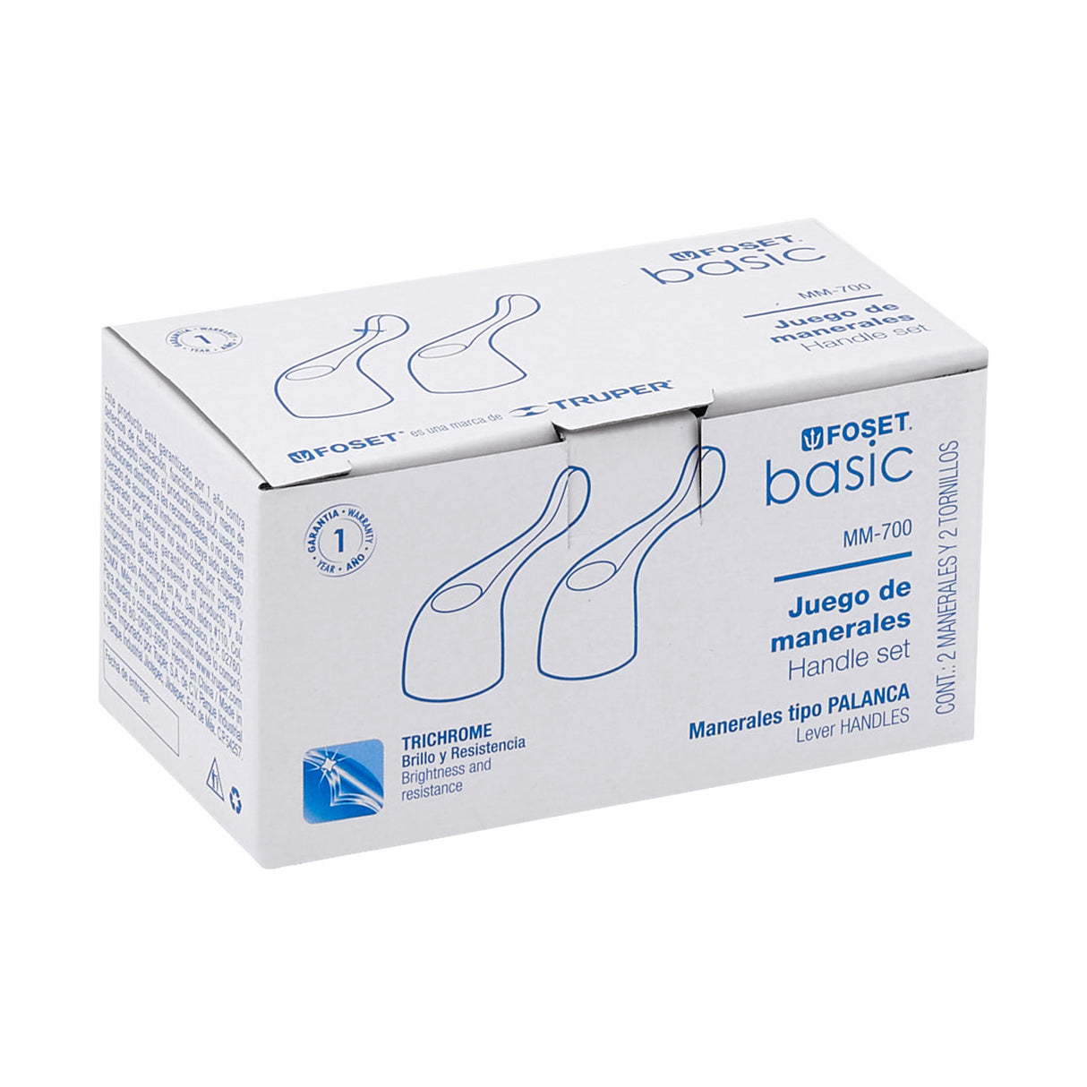 Juego de Manerales de Palanca para lav-fregadero, Cromo Basic