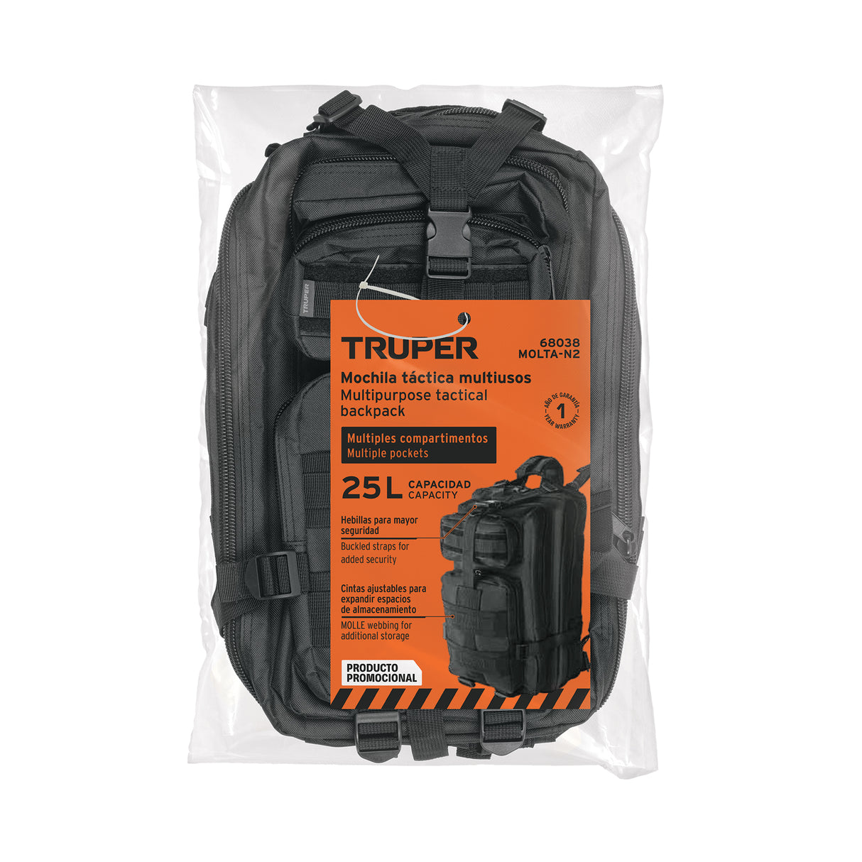 Mochila Táctica Negra, Truper