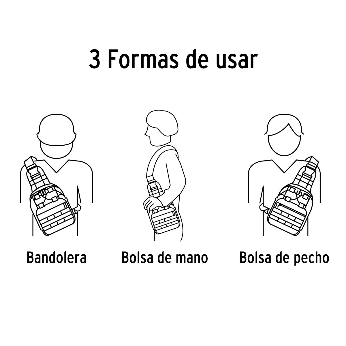 Mochila Táctica Multiusos Negra, Truper