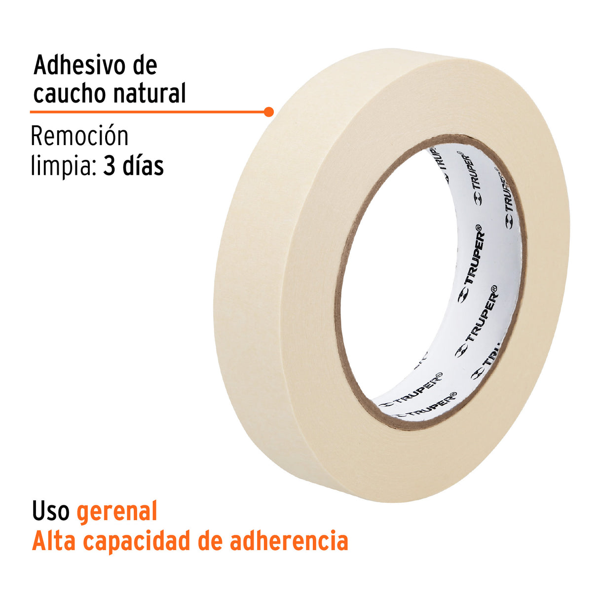 Cinta Masking Tape de 1' X 50 m, Truper