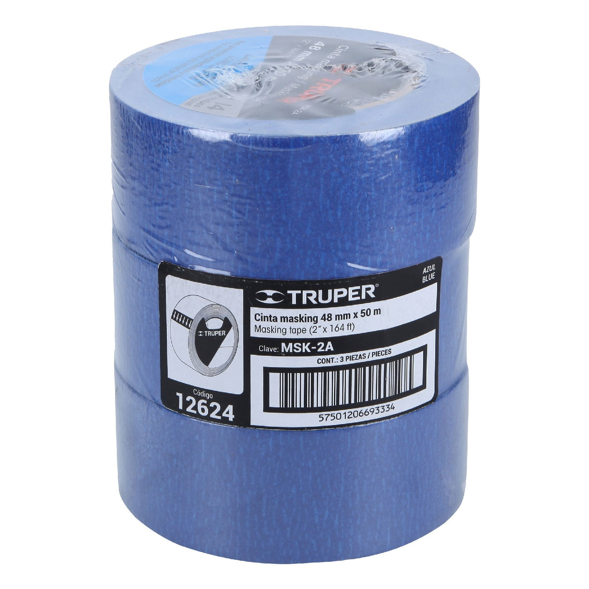 Cinta Masking Tape Azul de 2' X 50 m para Pintor, Truper