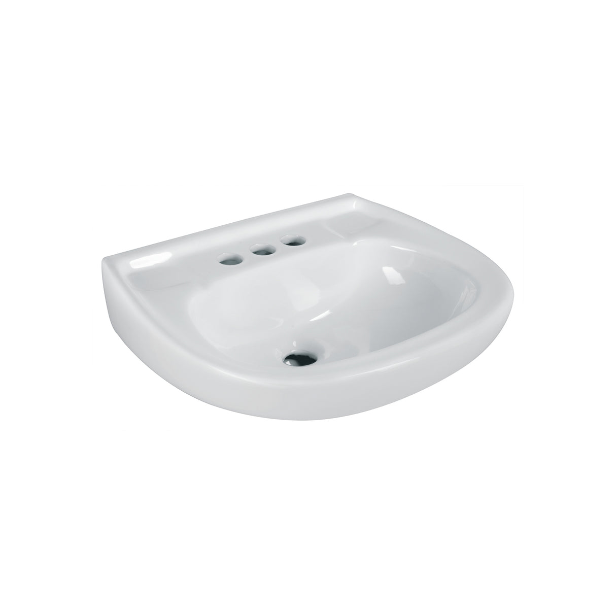 Lavabo de Porcelana con Rebosadero, Blanco, Foset