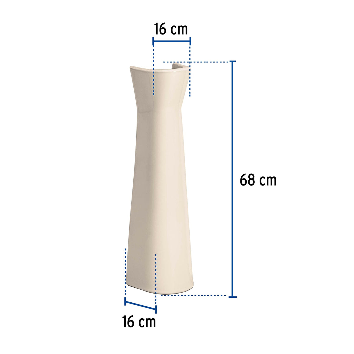 Pedestal de Porcelana para Lavabo, Marfil, Foset