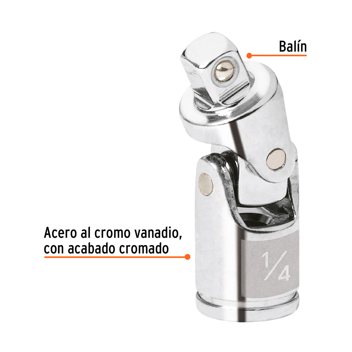 Nudo Universal para Dados con Cuadro de 1/4', Truper