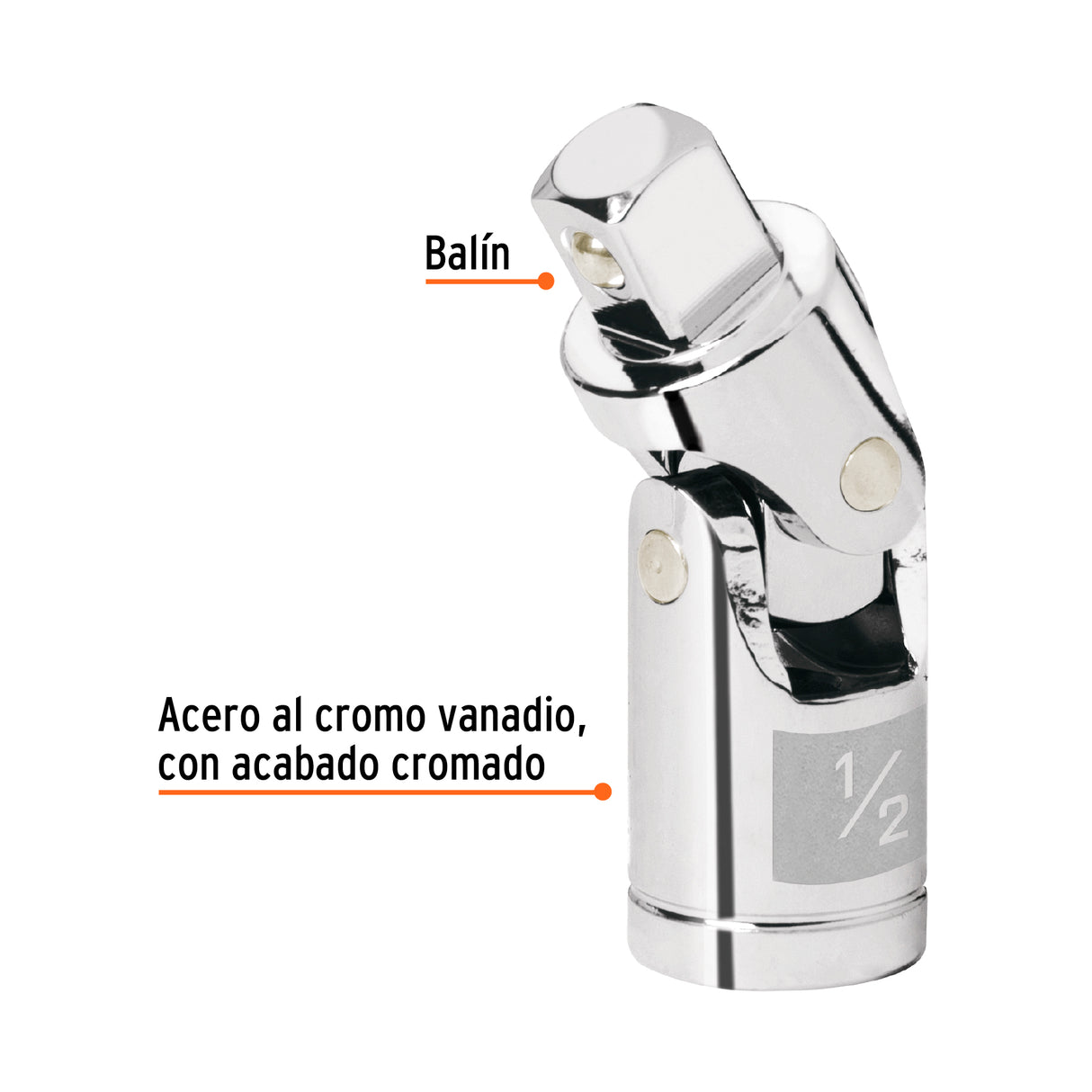 Nudo Universal para Dados con Cuadro de 1/2', Truper