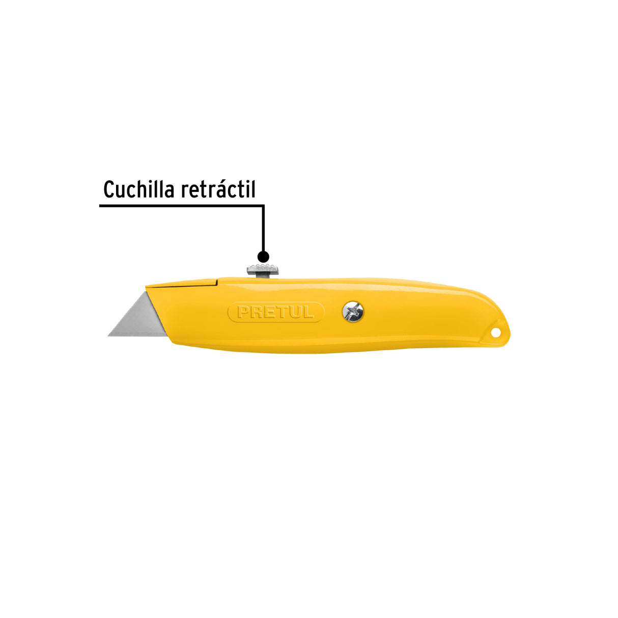 Navaja Retráctil 6' Cuerpo de Aluminio, Pretul