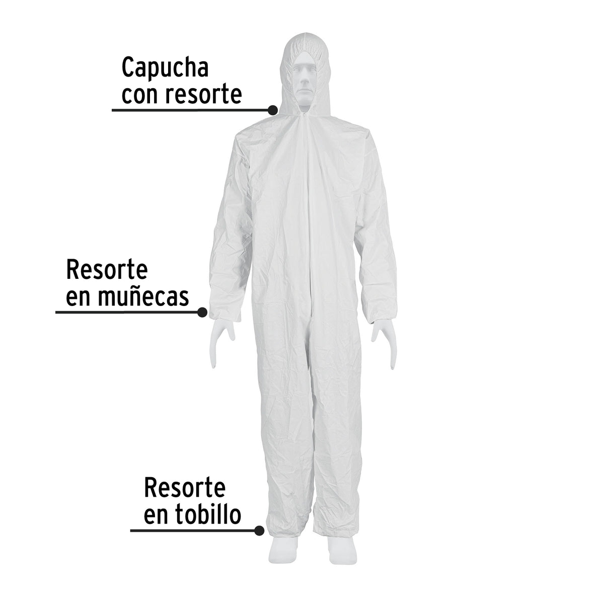 Overol Desechable, Talla Xg, Pretul