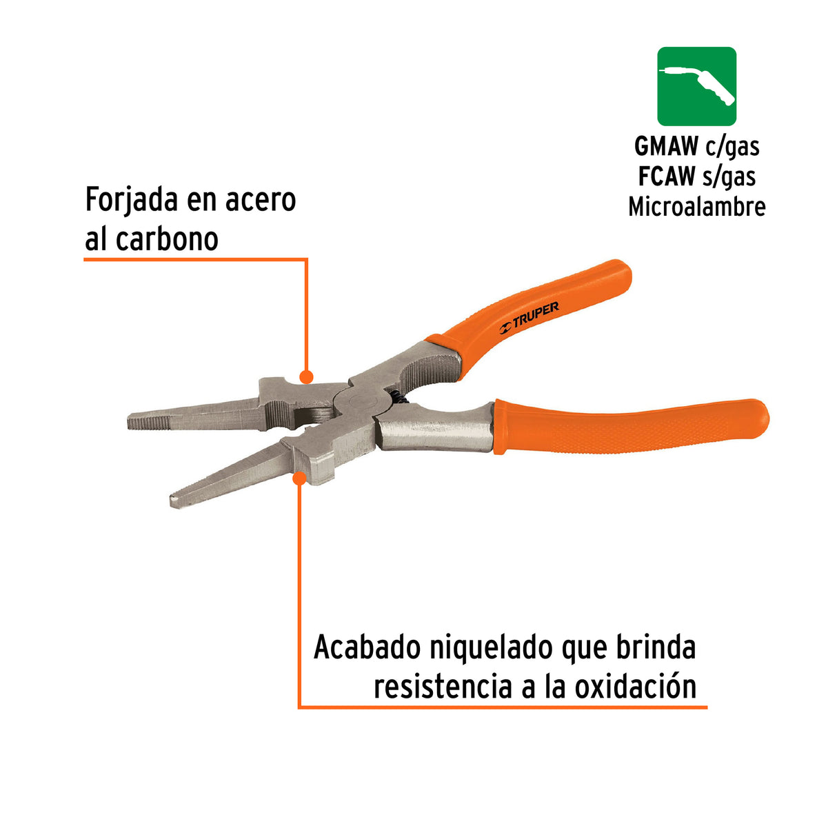 Pinza 8' para Proceso Mig, Multifunciones, Truper