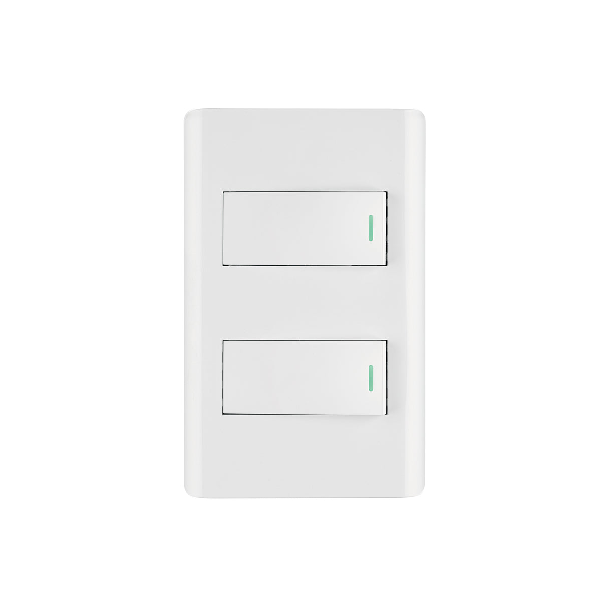 Placa armada blanca 1 interruptor y 1 de 3 vías 1 mód, Lisboa