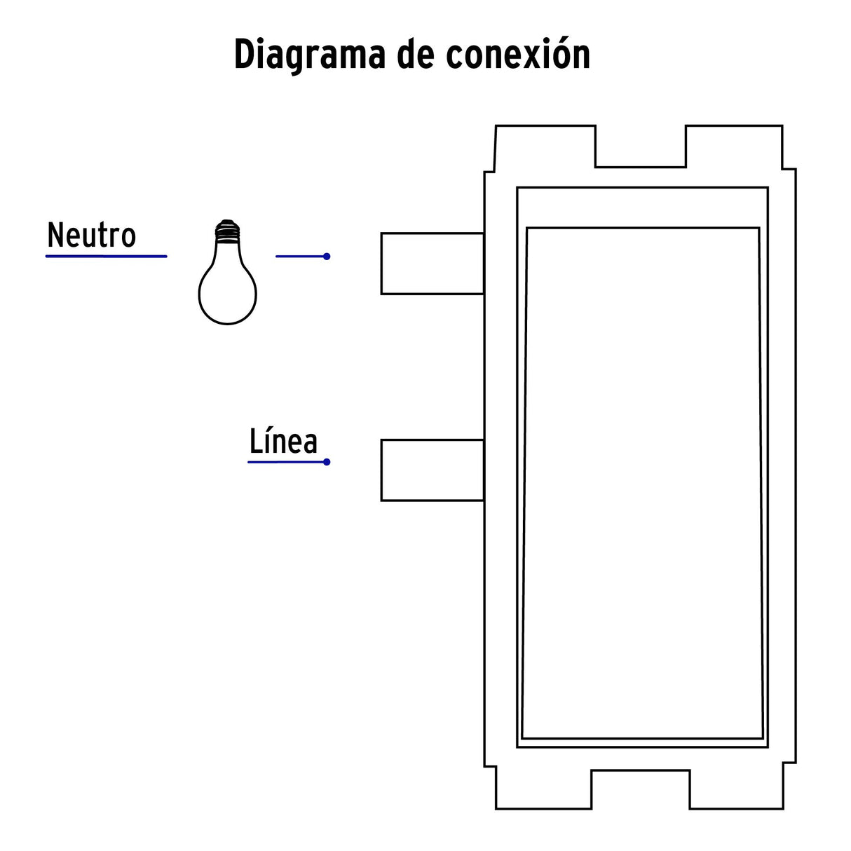 Placa Armada con 1 Interruptor Sencillo, Volteck Basic