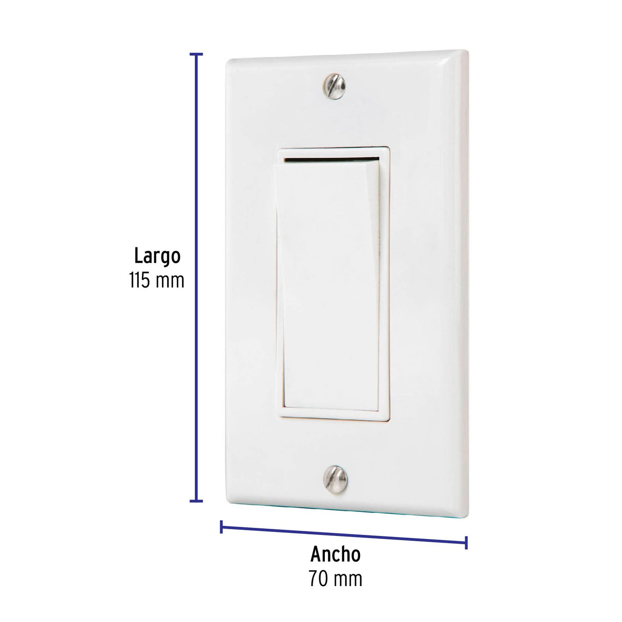 Placa Armada con Interruptor de Tres Vías, Línea Classic