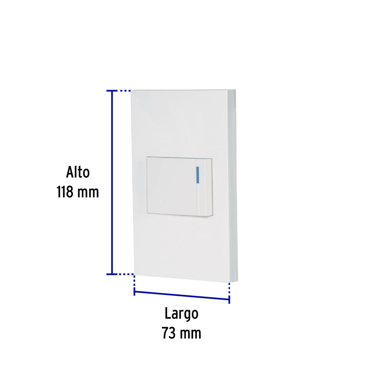 Placa Armada 1 Interruptor de 3VÍAS, 1.5MÓD, Española, Blanco