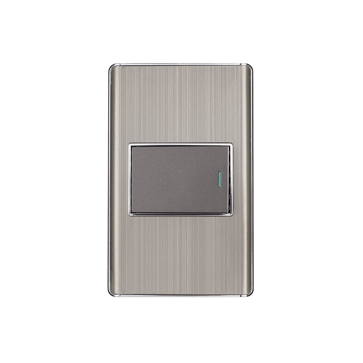 Placa armada acero inox 1 interruptor 1.5 módulos, Lisboa