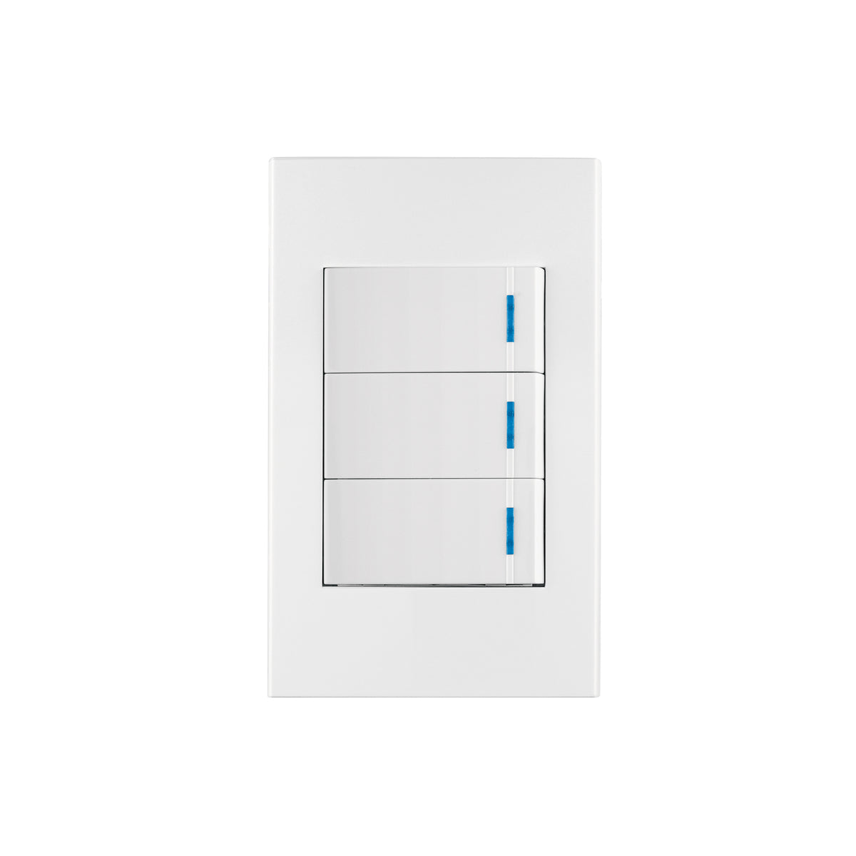 Placa Armada 3 Interruptores 1DE 3VÍAS, 1 Mod, Española, Blanco