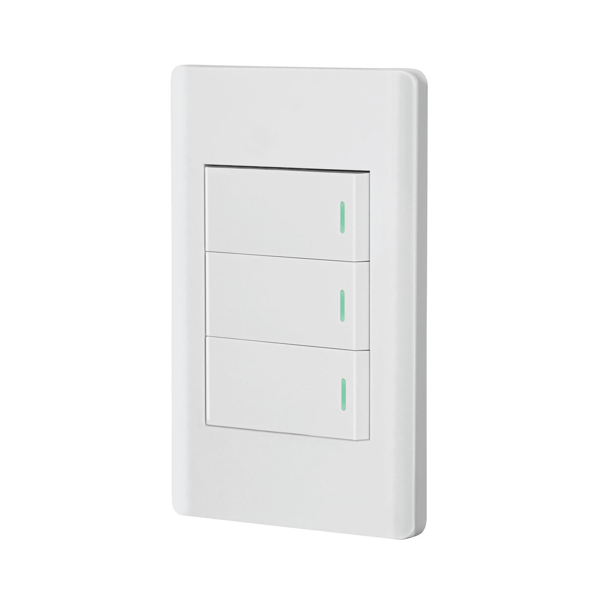Placa armada blanca 2 interruptores 1 de 3 vías 1 mód, Lisboa