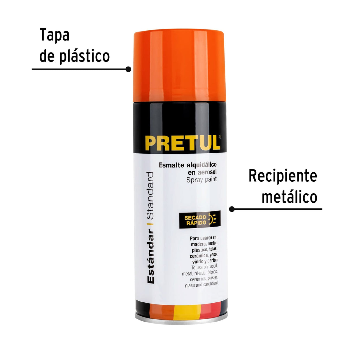 Pintura en Aerosol, Naranja, 400 ml, Pretul