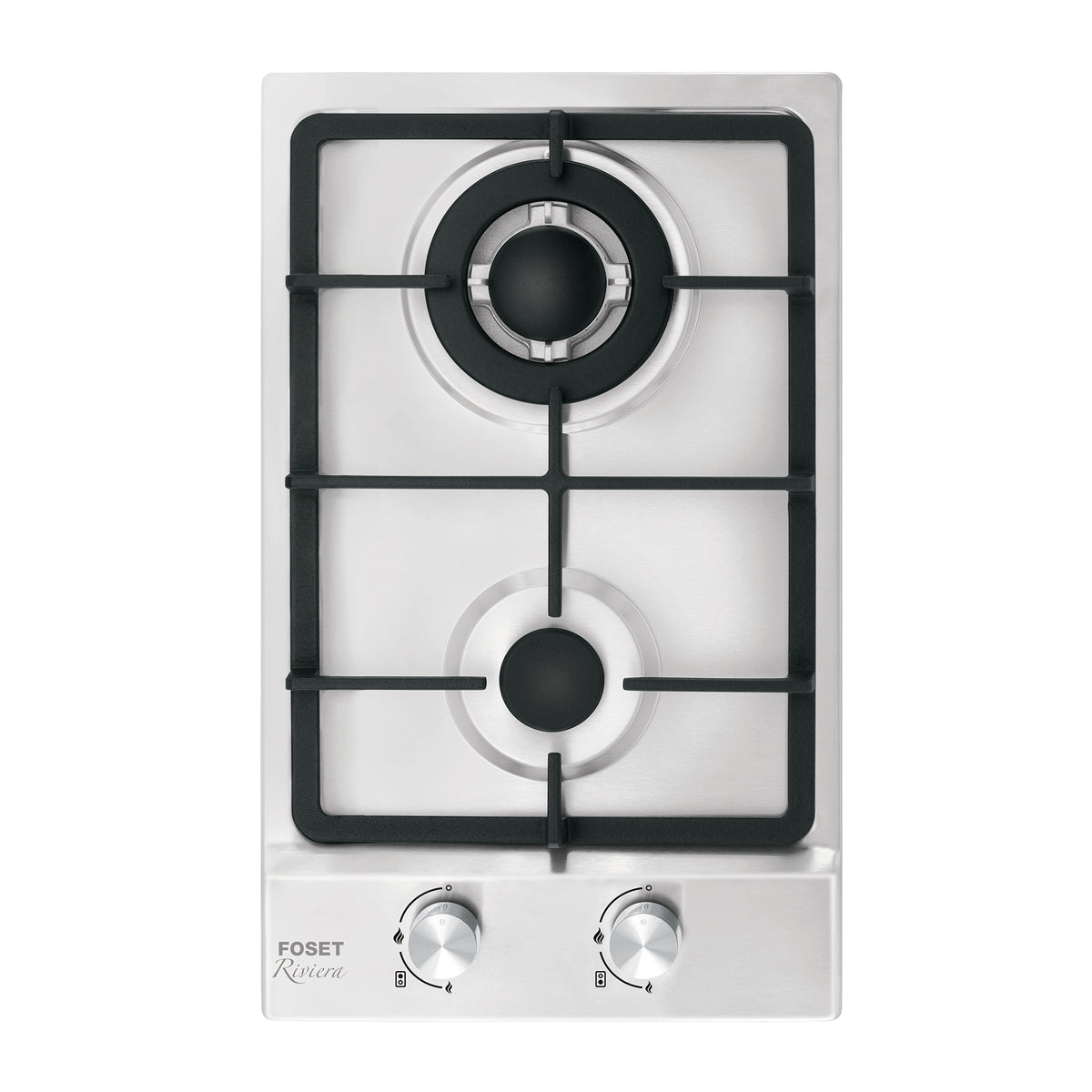 Parrilla Gas Empotrable 30 cm, 2 Quem, Acero Inox, Riviera
