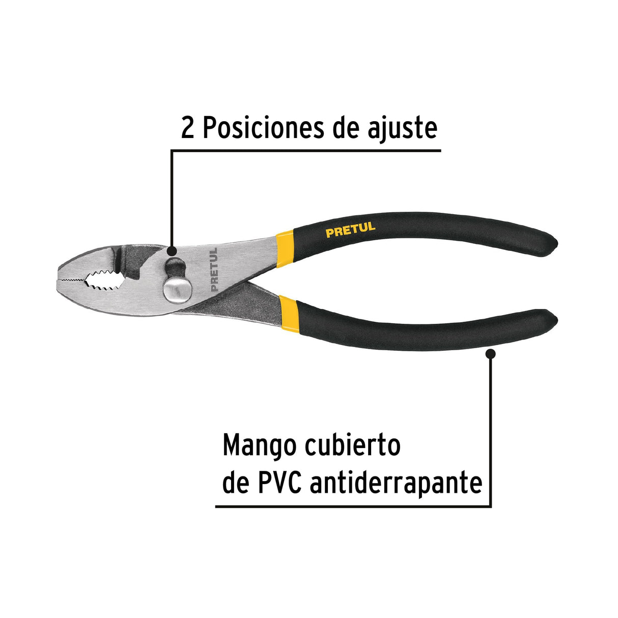Pinza de Chofer 8' Mango de Vinil, a Granel, Pretul