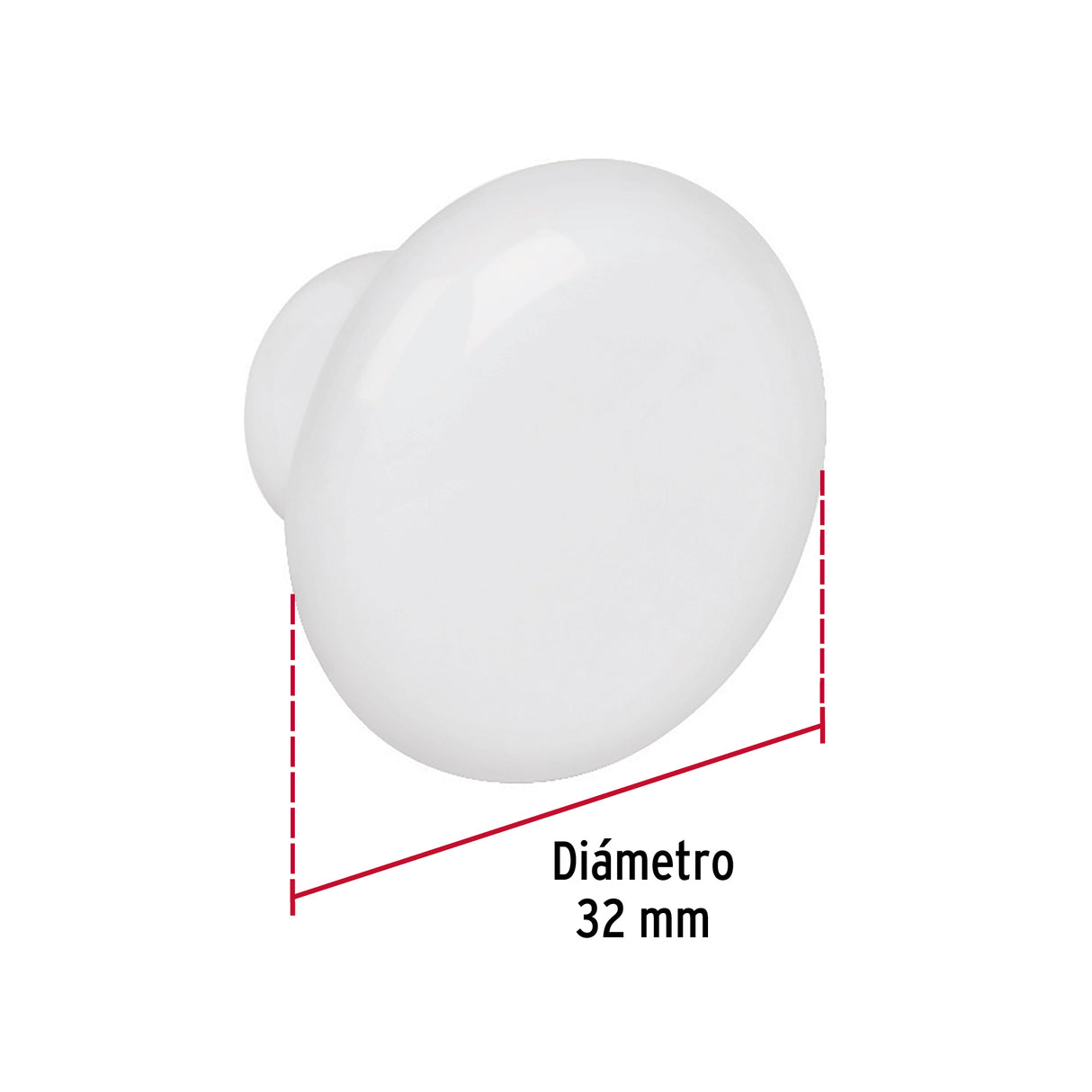 Perilla Cerámica Blanca, Hermex