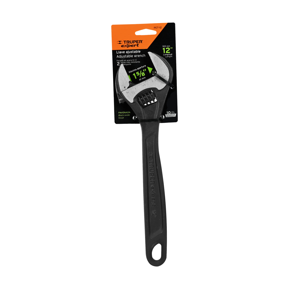 Llave Ajustable (Perico) 12' Profesional Pavonada, Expert