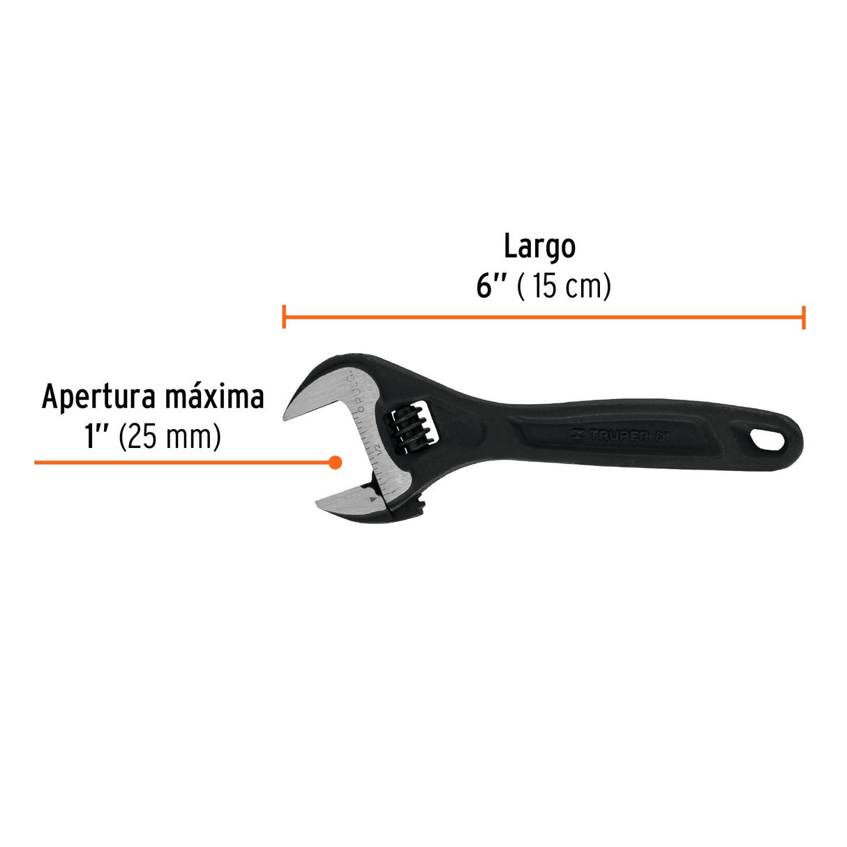Llave Ajustable (Perico) 6' Profesional Pavonada, Expert