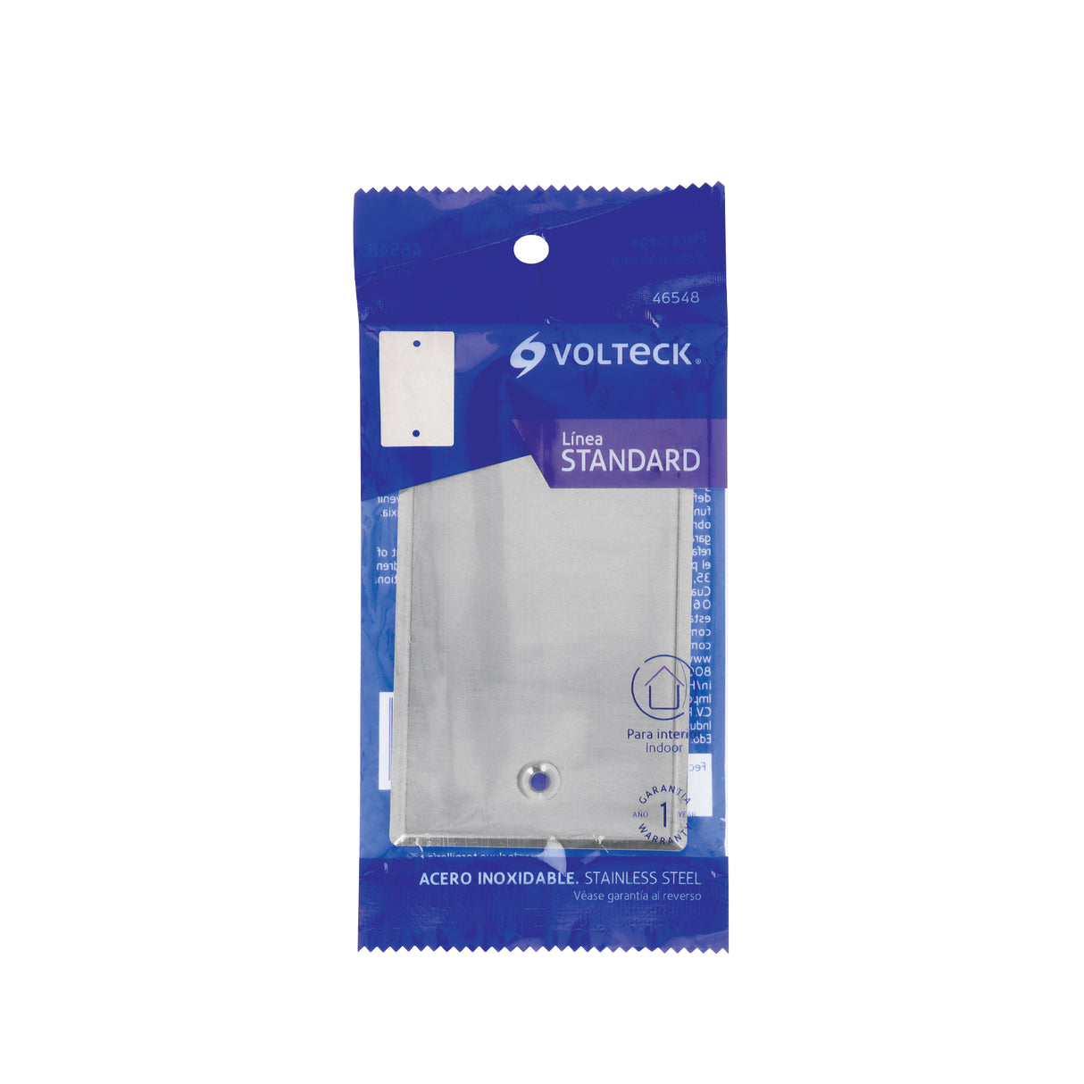 Placa de Acero Inoxidable Ciega, Línea Standard