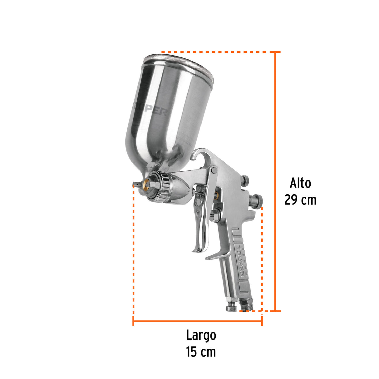 Pistola para Pintar Lvmp Vaso Aluminio, 1 mm, Truper