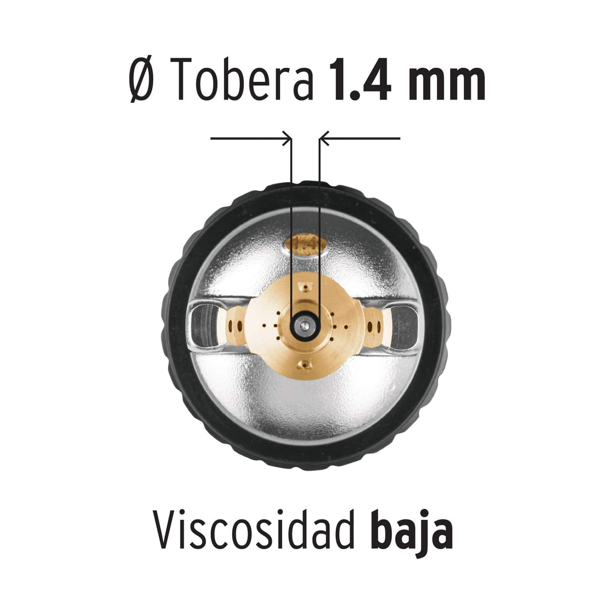 Pistola para Pintar Gravedad Hvlp Vaso Plástico, 1.4 mm, Expert