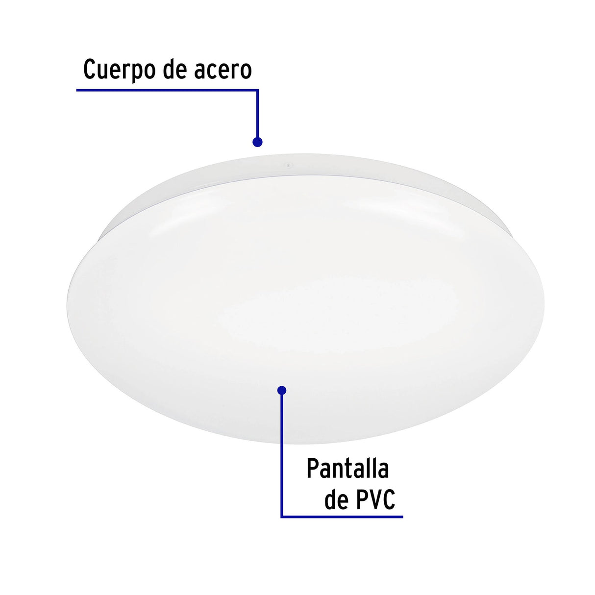 Luminario LED Plafón Decorativo 18 W 6500K, Liso, Basic