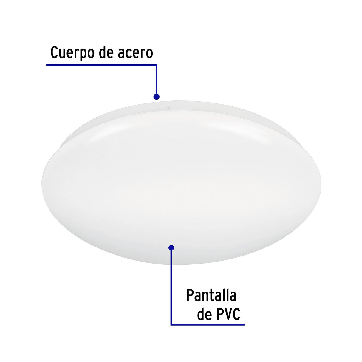 Luminario LED Plafón Decorativo 22 W 6500K, Liso, Basic